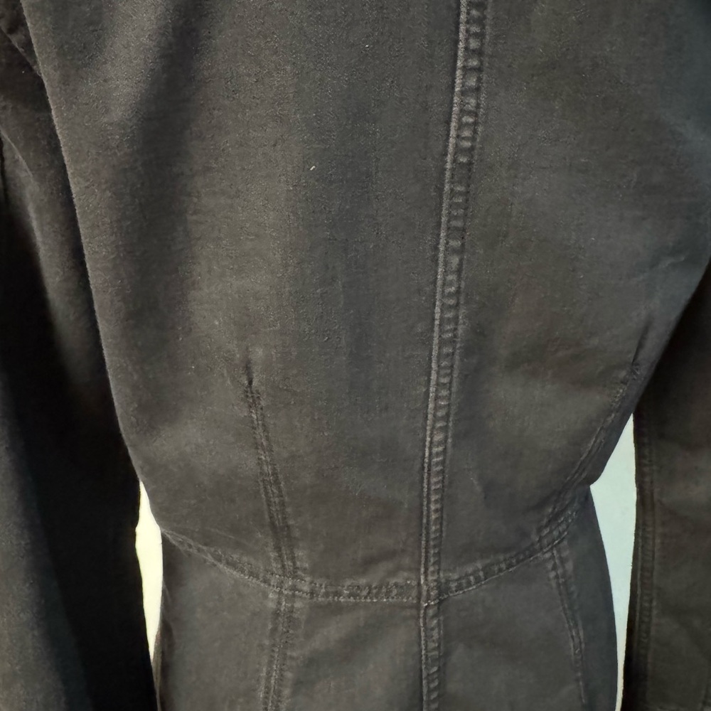 Sz M Levi’s Ellie Denim black dress. Snap front long sleeve. Cute! NWOT - Picture 9 of 11